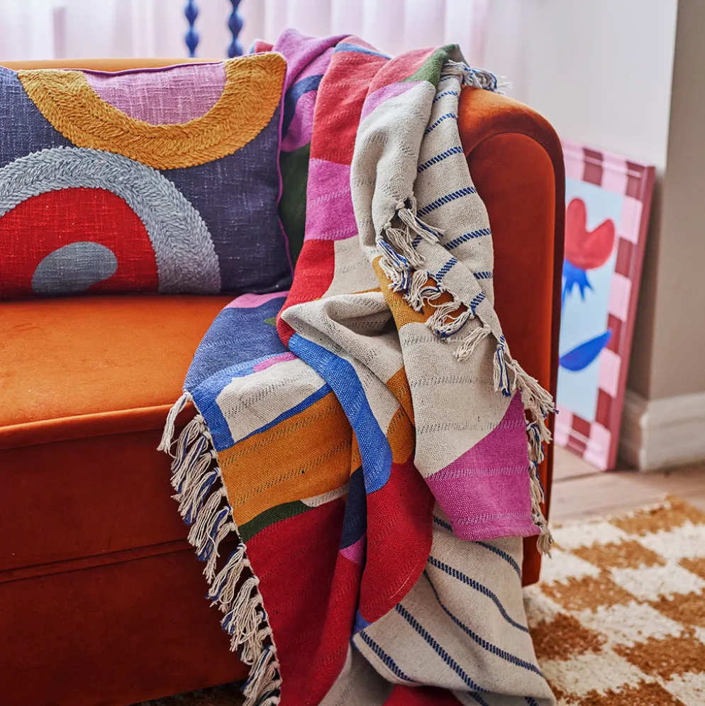 Bloomingville Artista Decke Bunt