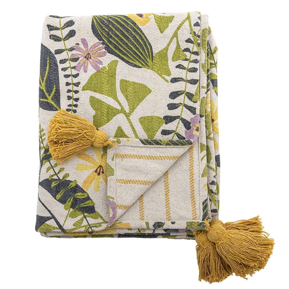 Bloomingville Camelie Decke Bunt