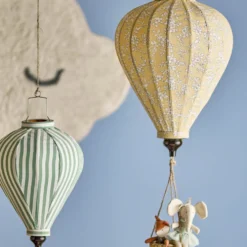 Bloomingville Deko-Mobile Heißluftballon Pomp Gelb
