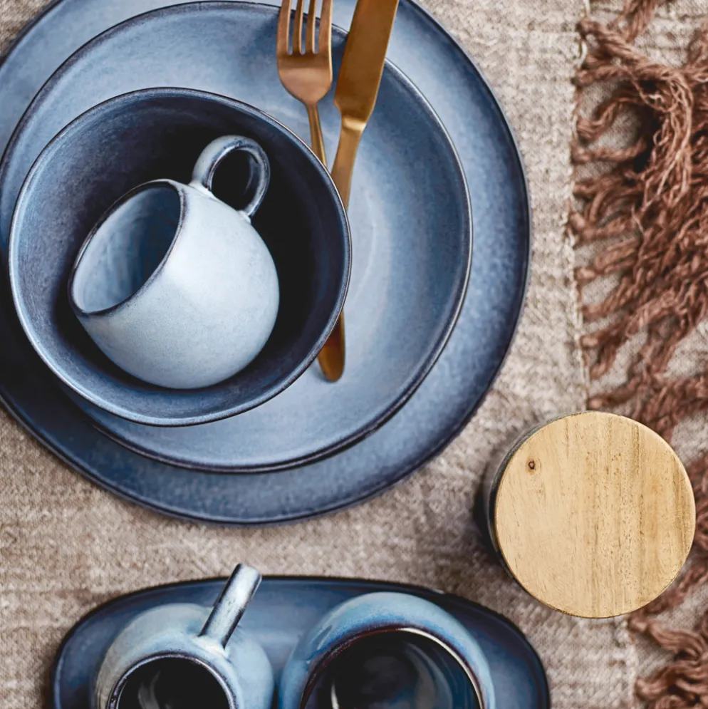 Bloomingville Frühstück-Set Sandrine Blau 12-teilig