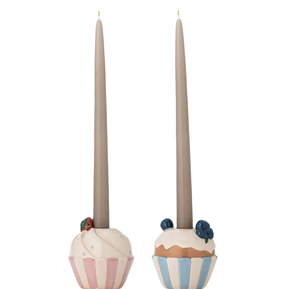 Bloomingville Kerzenhalter Chip Bunt 2er-Set