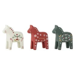 Bloomingville Kerzenhalter Pferd Siffer Rot 3er-Set