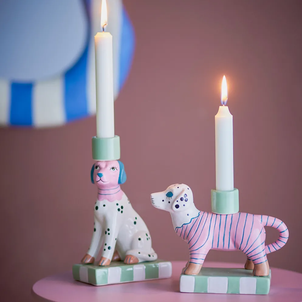 Bloomingville Kerzenhalter Doglie Rose 2er-Set