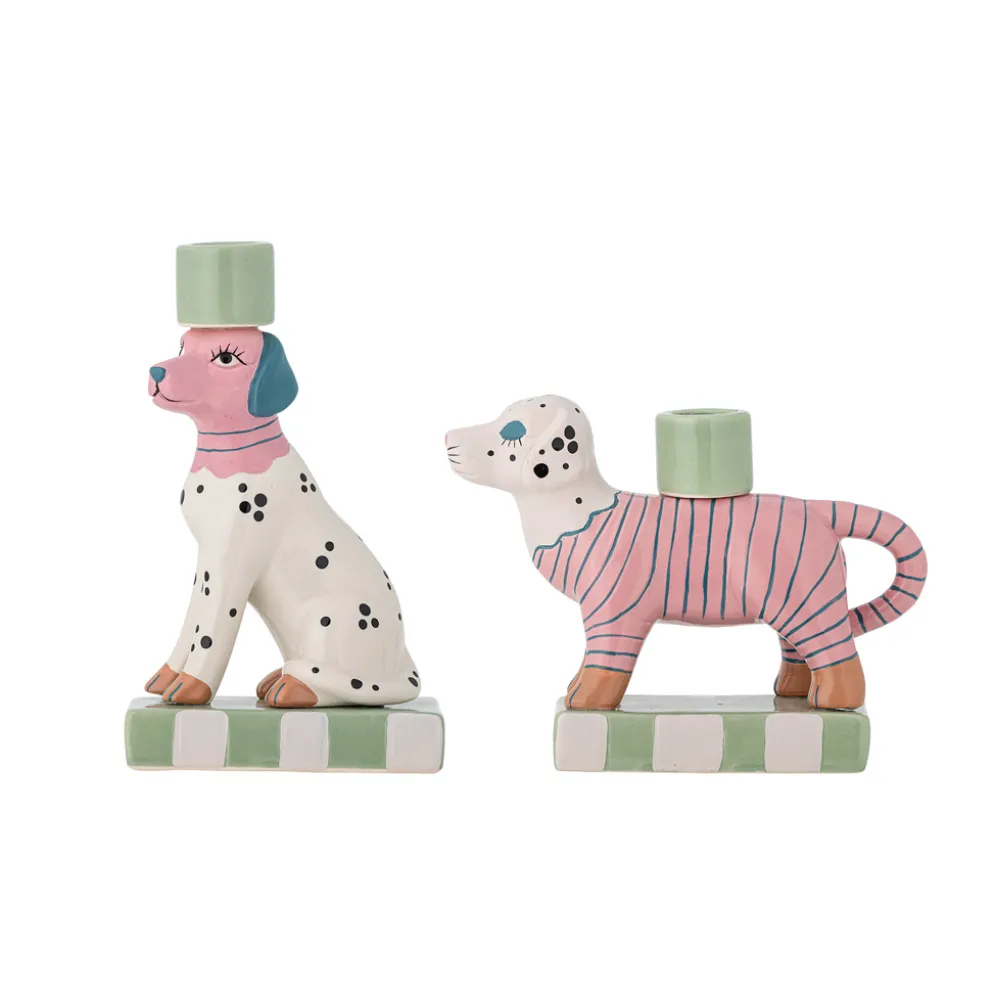 Bloomingville Kerzenhalter Doglie Rose 2er-Set