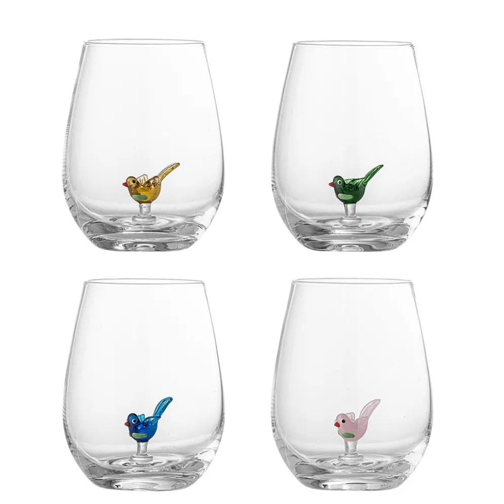 Bloomingville Misa Trinkglas Bunt 4er-Set
