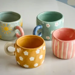 Bloomingville Nini Tasse Bunt 4er-Set