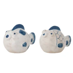 Bloomingville Salz- und Pfefferstreuer Fugu Blau 2-teilig