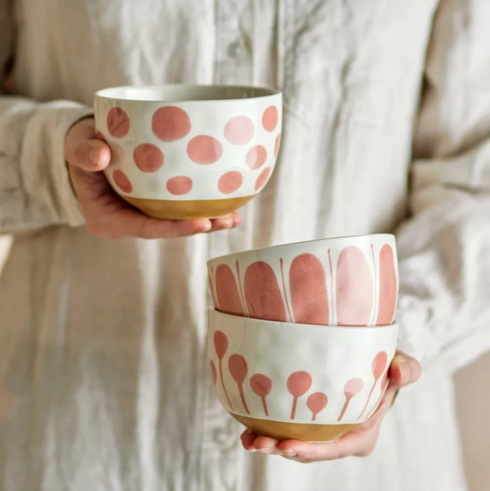 Bloomingville Schale Linora Rose 3er-Set
