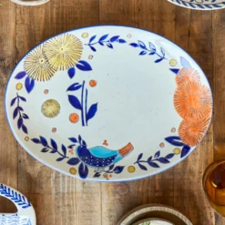 Bloomingville Servierplatte Lynna Blue