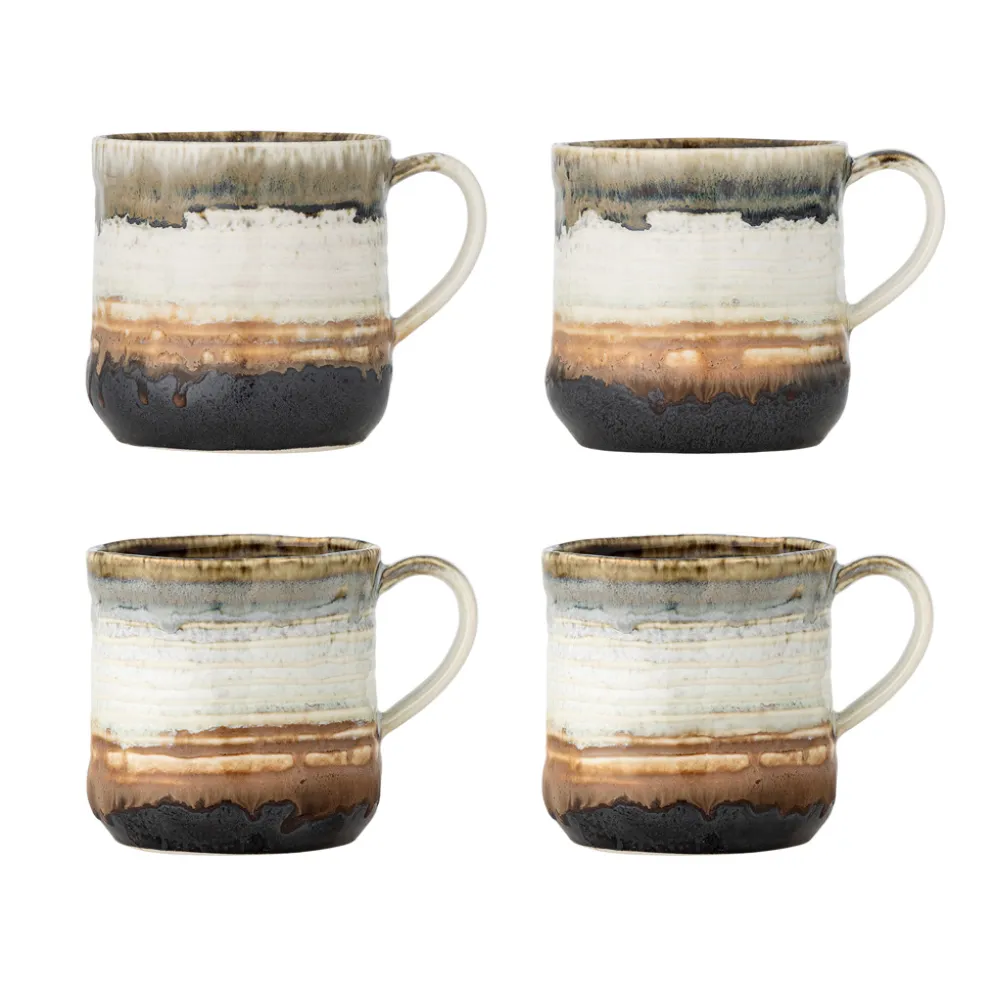 Bloomingville Tasse Deana Braun 4er-Set