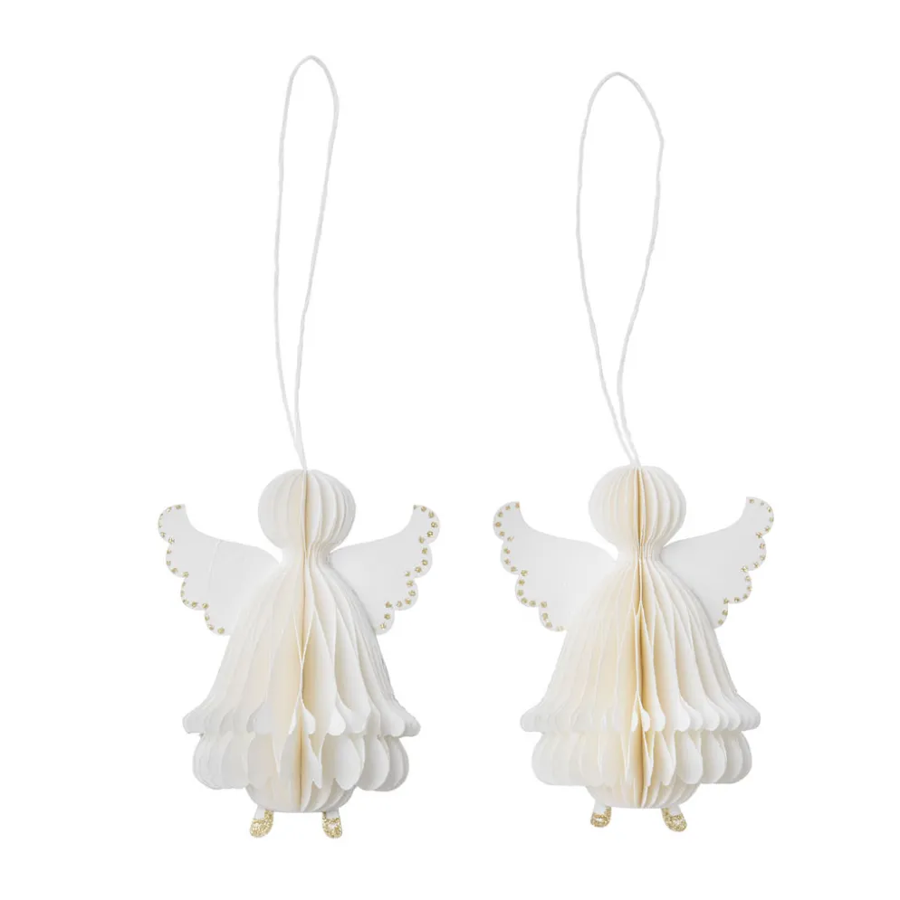Bungalow Denmark Anhänger Honeycomb Angel Cream 2er-Set