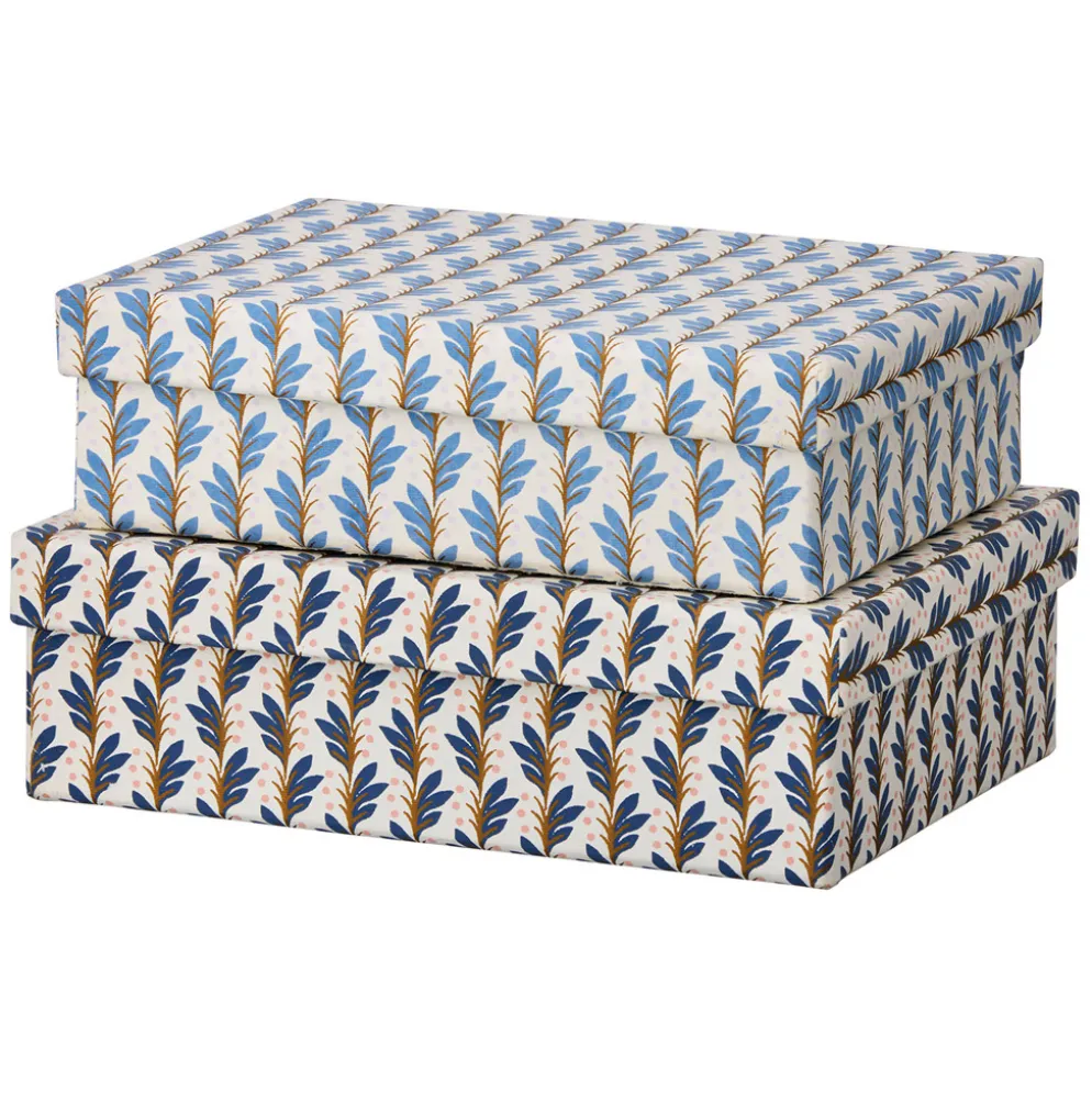 Bungalow Denmark Box länglich S Naya Indigo 2er-Set