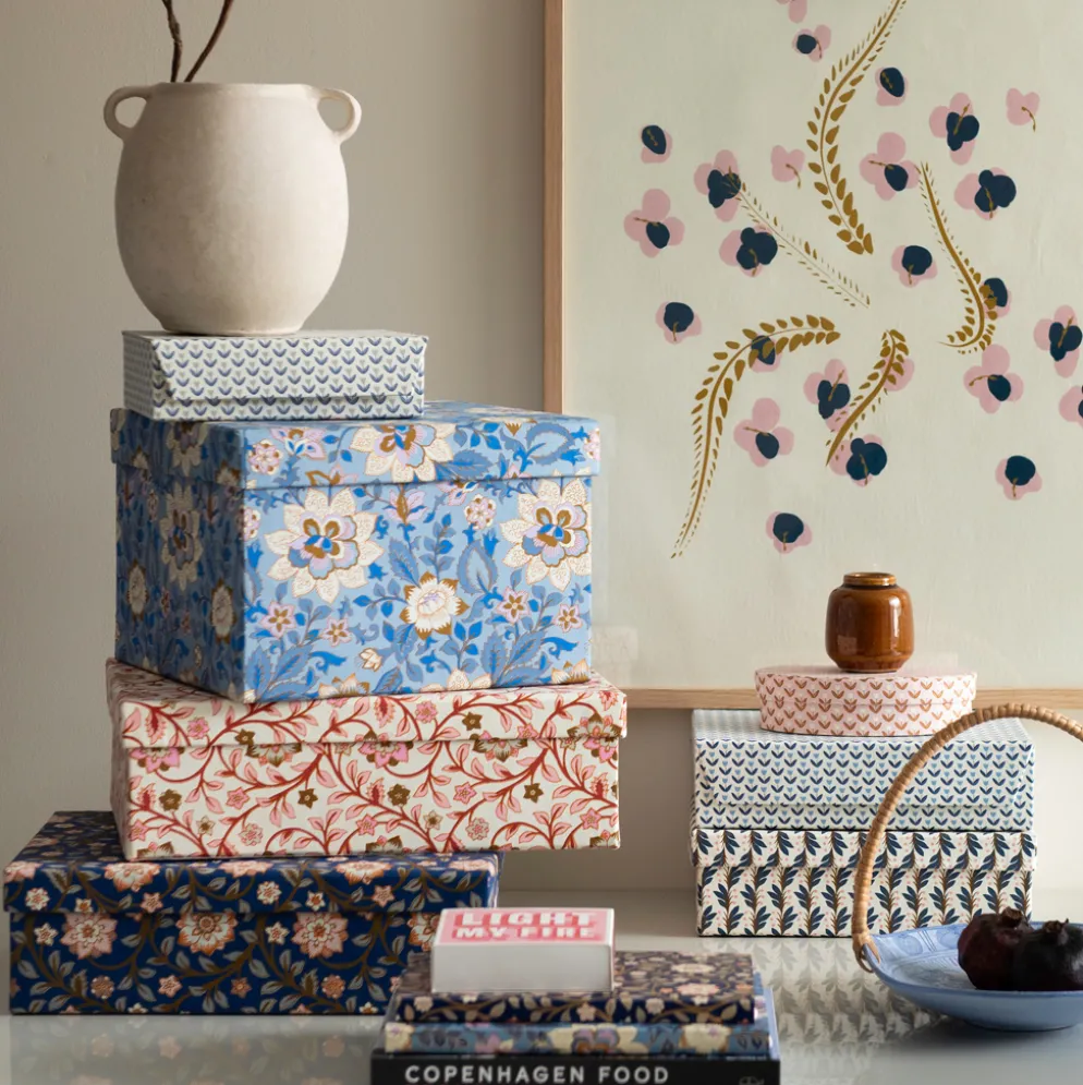 Bungalow Denmark Box länglich S Naya Indigo 2er-Set
