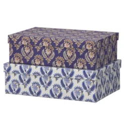 Bungalow Denmark Box länglich L Bindiya Indigo 2er-Set