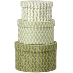 Bungalow Denmark Box rund Naya Fern 3er-Set