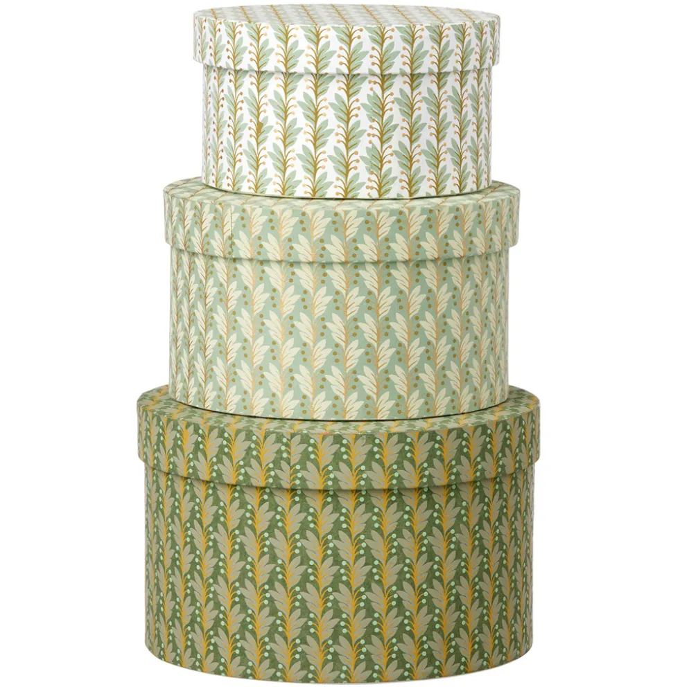 Bungalow Denmark Box rund Naya Fern 3er-Set