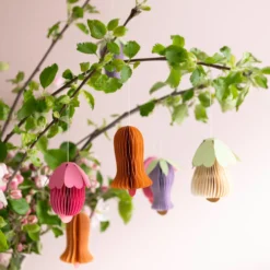 Bungalow Denmark Deko-Anhänger Flowers Flamingo 4er-Set