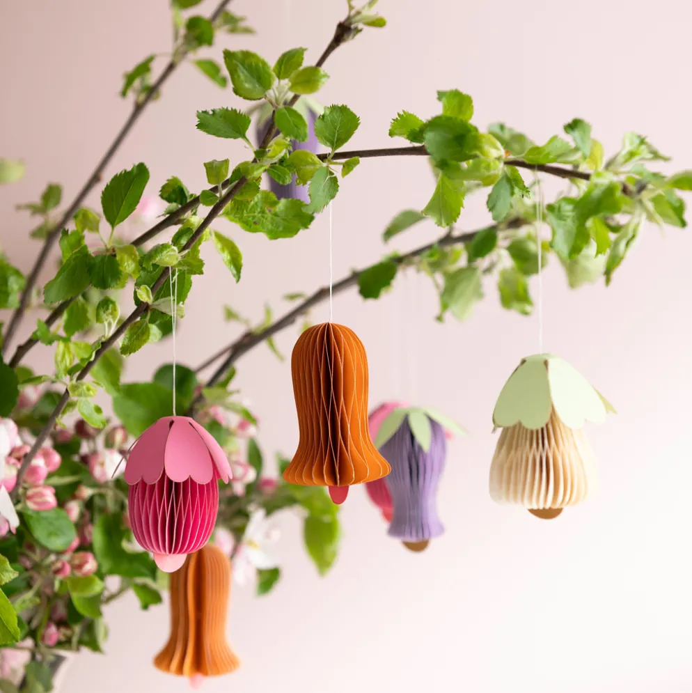 Bungalow Denmark Deko-Anhänger Flowers Flamingo 4er-Set