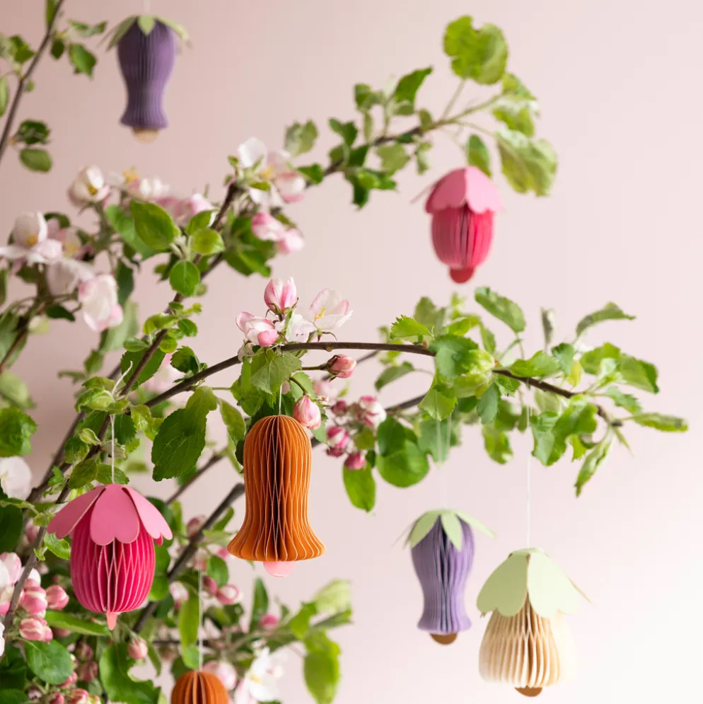 Bungalow Denmark Deko-Anhänger Flowers Flamingo 4er-Set