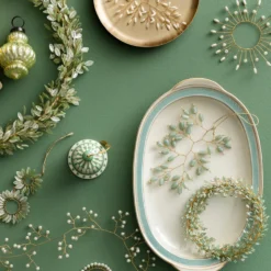 Bungalow Denmark Deko-Kranz mit Perlen Ø18cm Lira Pale Green