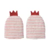 Bungalow Denmark Eierwärmer Chickens White/Red 2er-Set
