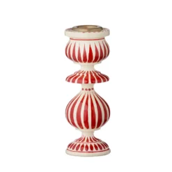 Bungalow Denmark Kerzenhalter Stripes White/Red 15cm