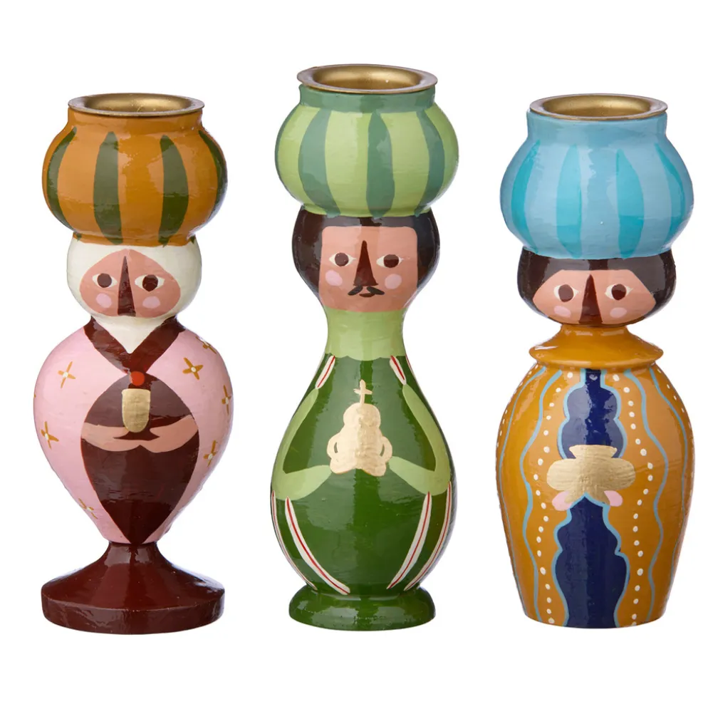 Bungalow Denmark Kerzenhalter 12cm Heilige Drei Könige 3-teilig