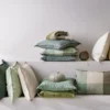 Bungalow Denmark Kissenhülle 50x50cm Leinen Laurel Green