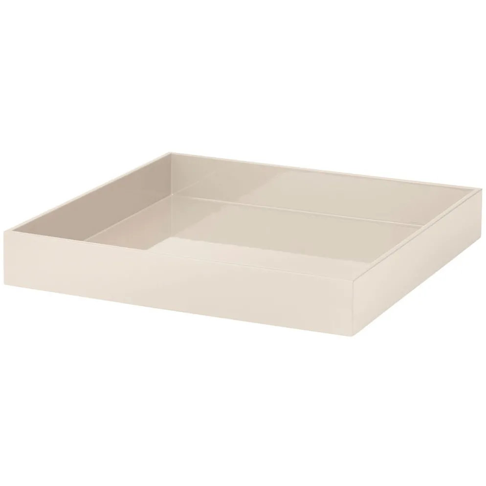 Bungalow Denmark Lackiertes Tablett Cream 40x40