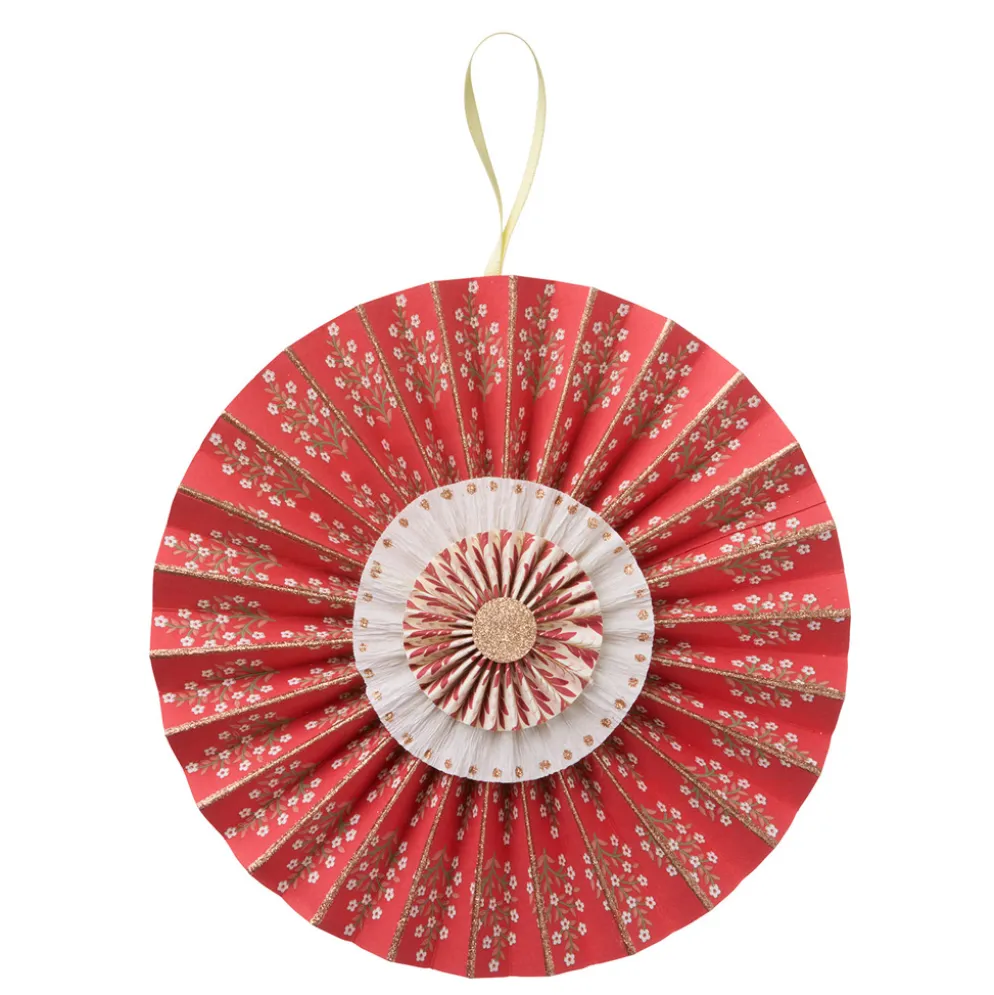 Bungalow Denmark Papierrosette Samira Ø26cm Scarlet