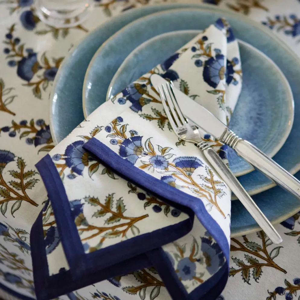 Bungalow Denmark Stoffserviette 45x45cm Calla Indigo 4er-Set
