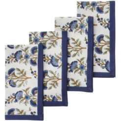 Bungalow Denmark Stoffserviette 45x45cm Calla Indigo 4er-Set
