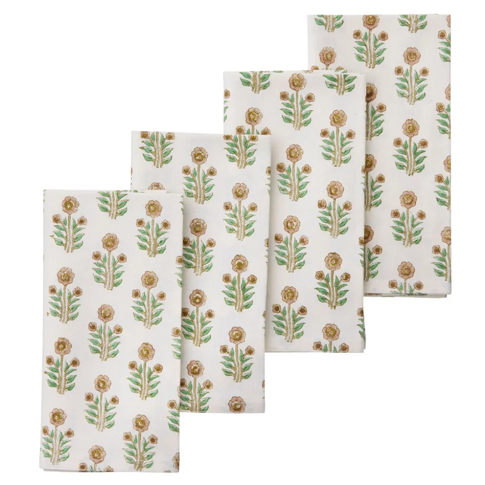 Bungalow Denmark Stoffserviette Maya Jade 4er-Set