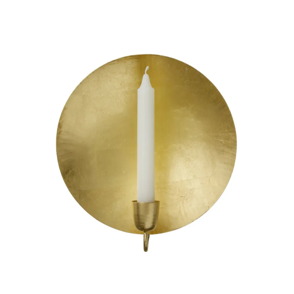 Bungalow Denmark Wandlicht Kerzenhalter Golden Round