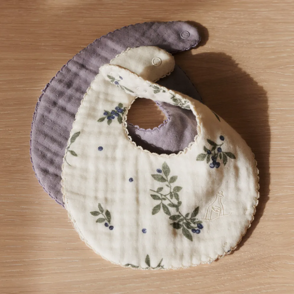 Dear April Koa Lätzchen Blueberries/Lavender 2er-Set