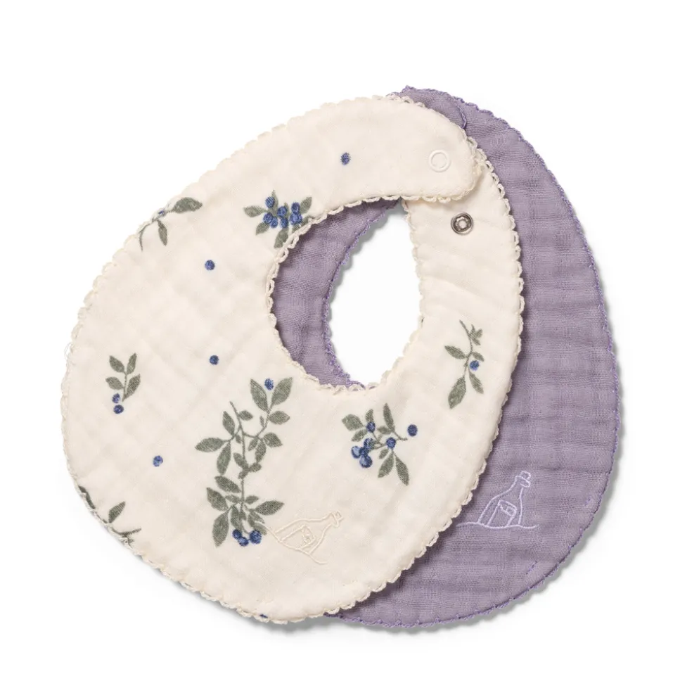 Dear April Koa Lätzchen Blueberries/Lavender 2er-Set