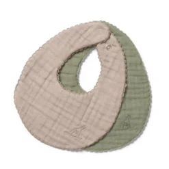 Dear April Koa Lätzchen Forest Green/Little Mouse 2er-Set