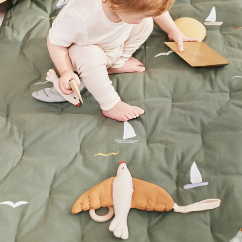 Dear April Meri Bestickte Spielmatte Sailboats