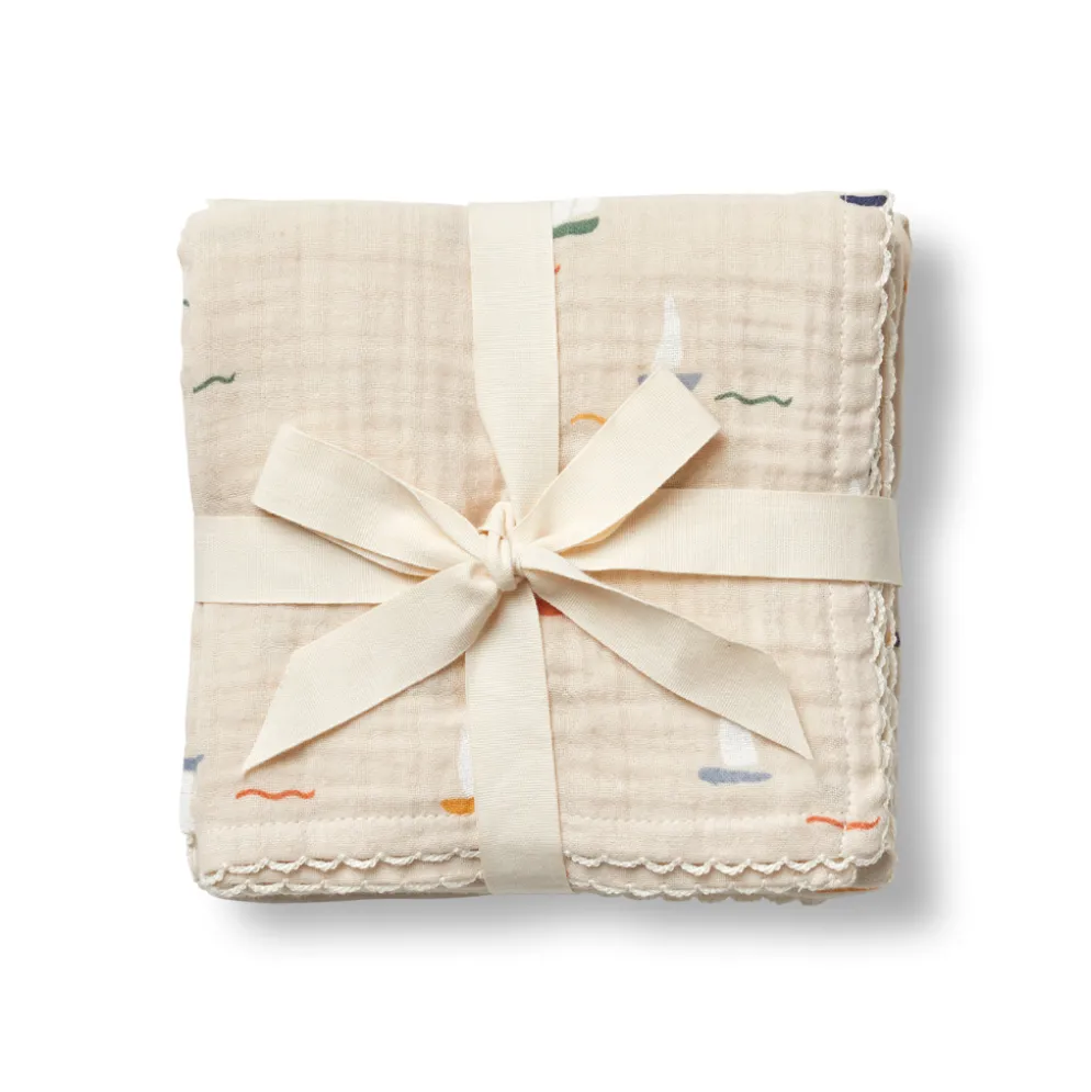 Dear April Mio Musselintuch Pond Boats 3er-Set
