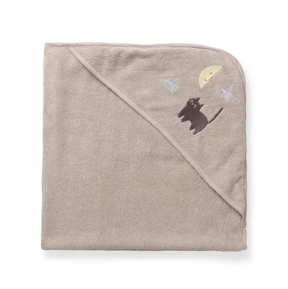 Dear April Petal Baby Kapuzenhandtuch Moon Cat