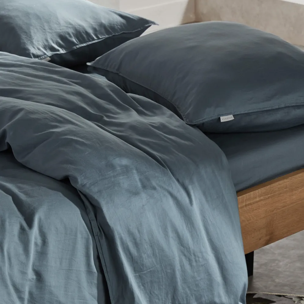Essenza Spannbettlaken Minte Denim