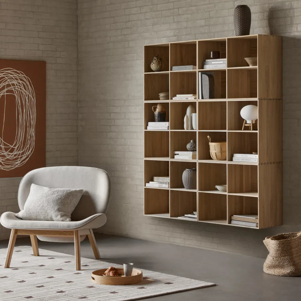 FDB Møbler B98 - Bücherregal Natur T: 32 cm