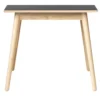FDB Møbler C35A Quadratischer Tisch Natur/Linoleum Schwarz