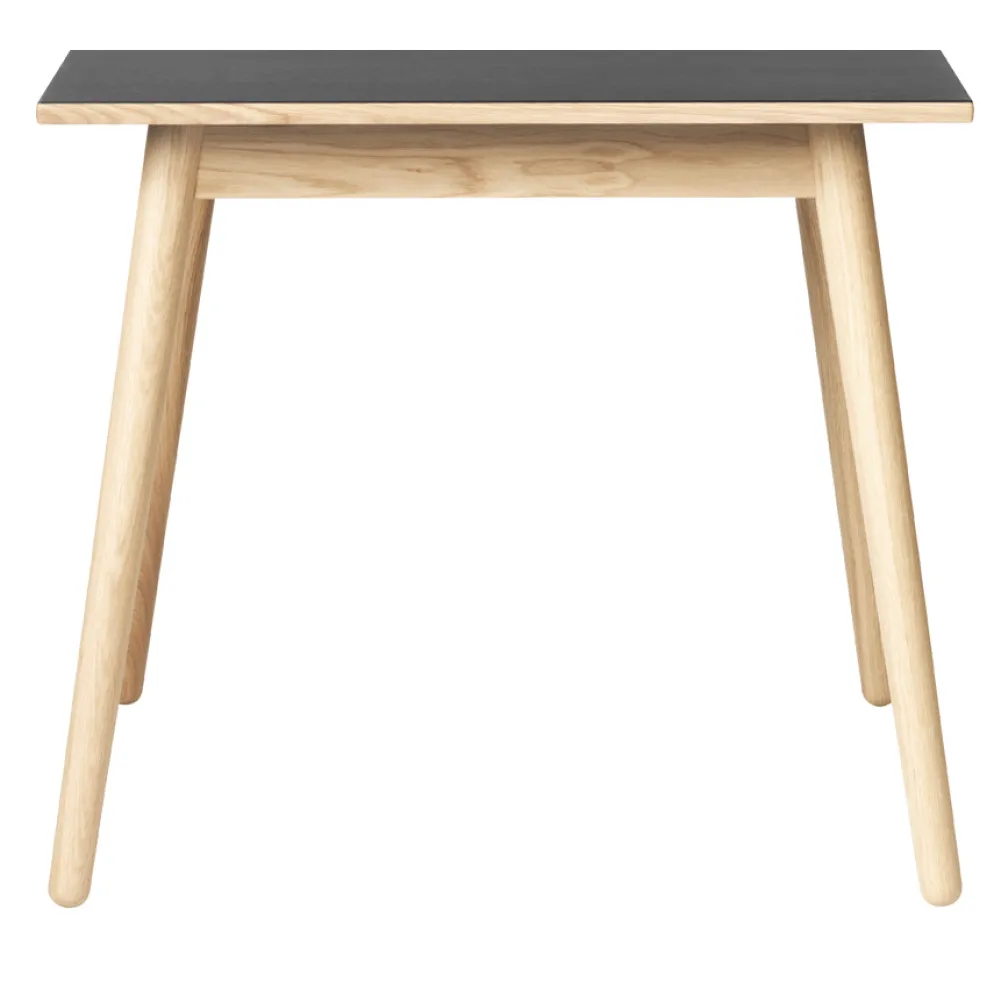 FDB Møbler C35A Quadratischer Tisch Natur/Linoleum Schwarz