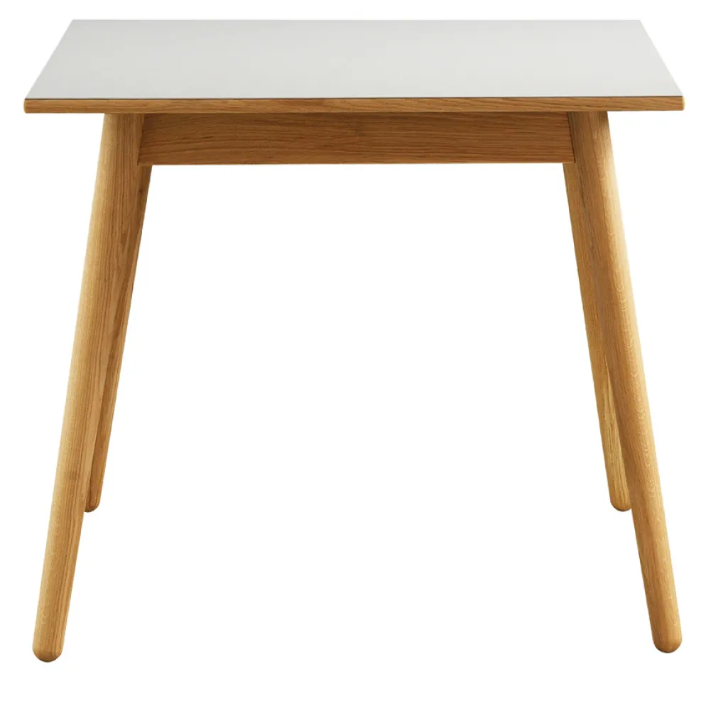 FDB Møbler C35A Quadratischer Tisch Natur/Hellgrau Linoleum Pilzbraun