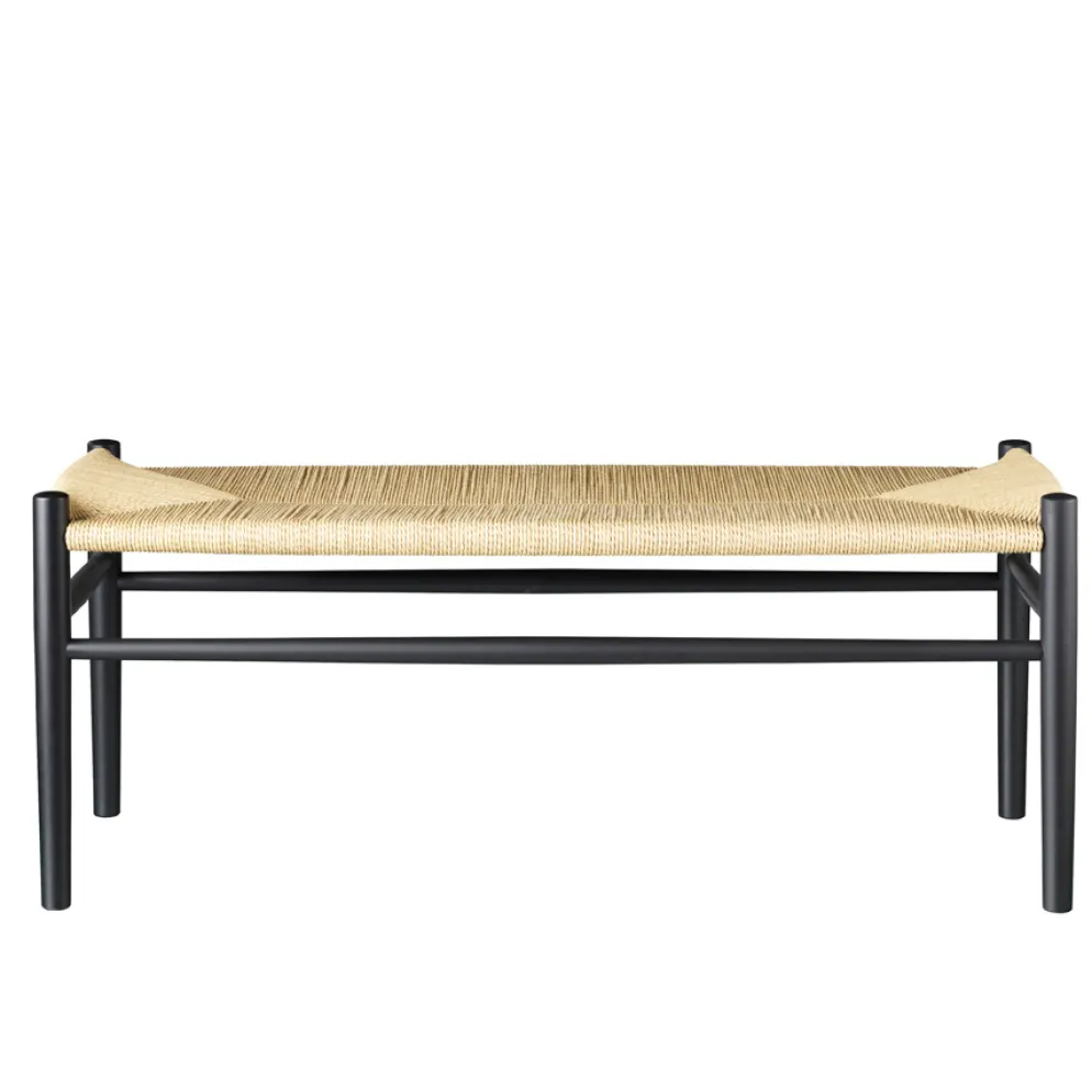 FDB Møbler J83B Bank Buche Schwarz/Natur Nordic Swan Ecolabel