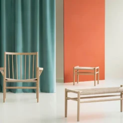 FDB Møbler J83 Hocker Eiche Lackiert/Natur Nordic Swan Ecolabel