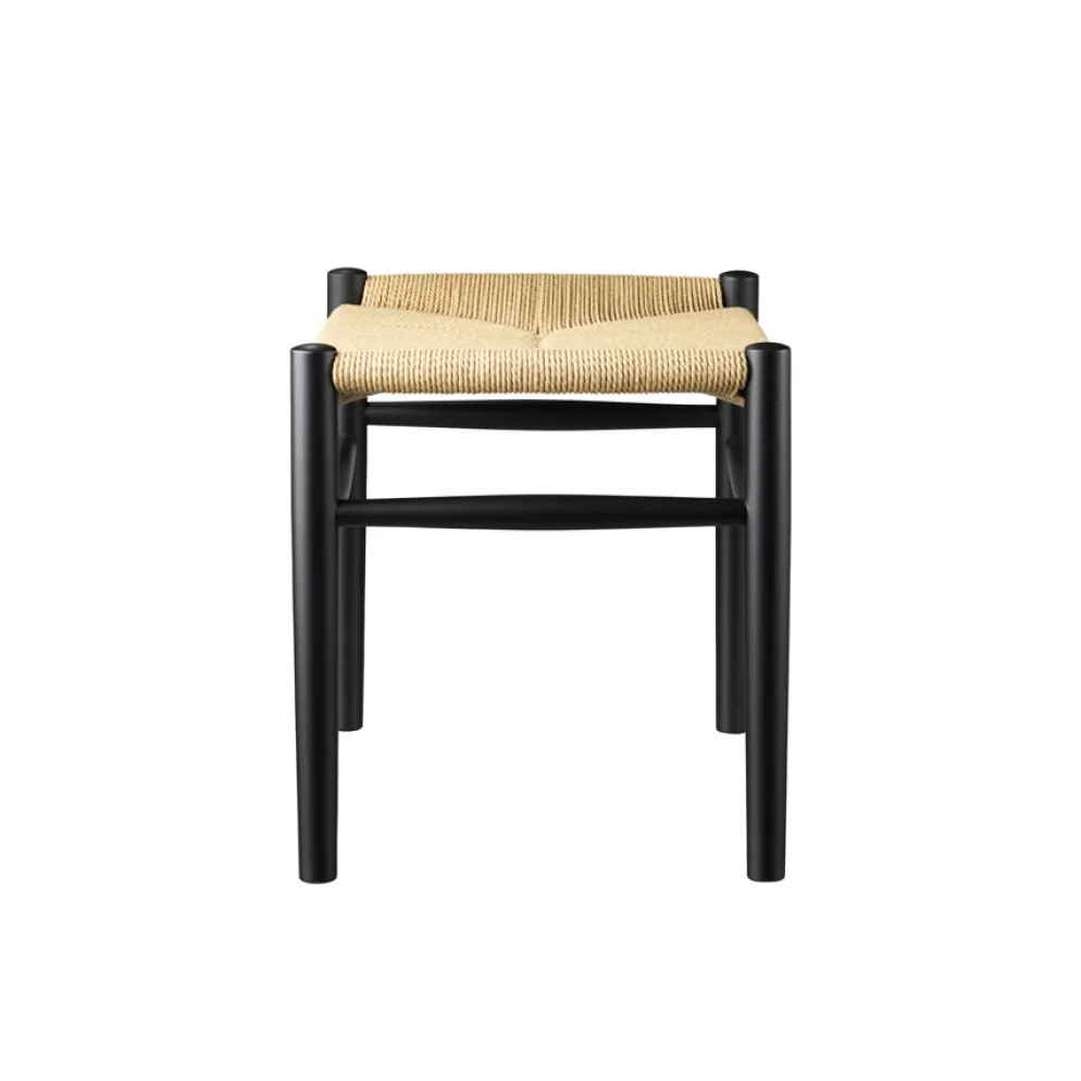 FDB Møbler J83 Hocker Schwarz/Natur Nordic Swan Ecolabel