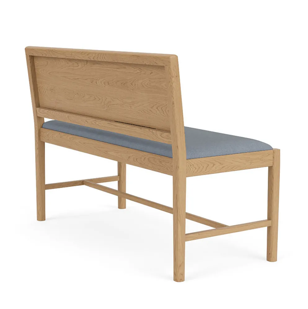 FDB Møbler J176 Sønderborg Bank Eiche/Natur Ploegwool Blue