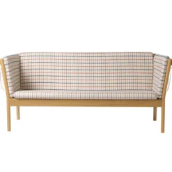 FDB Møbler J149 Sofa Natur/Rot kariert